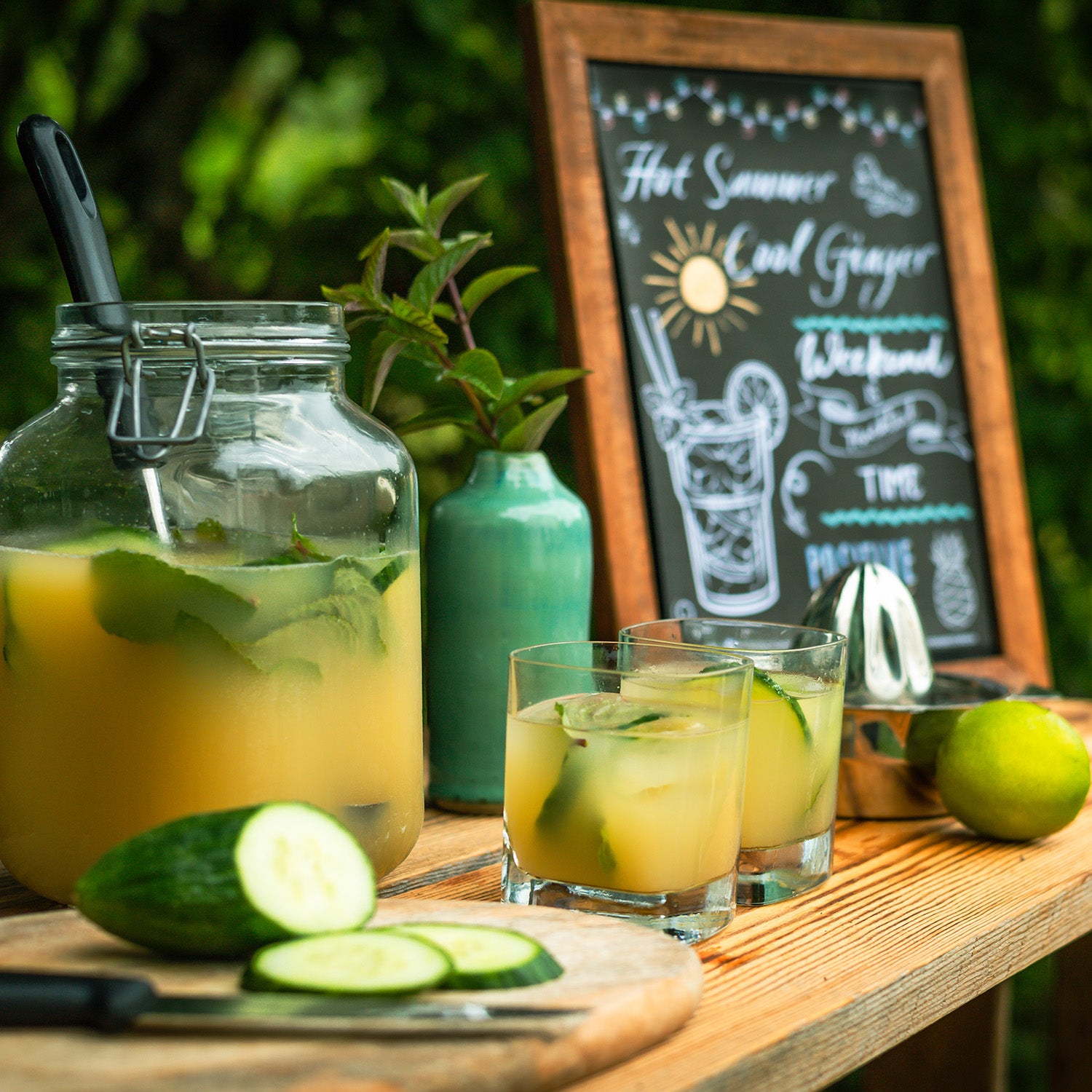 Cucumber Ginger Cooler - die leichte Sommerbowle für Gross und Klein