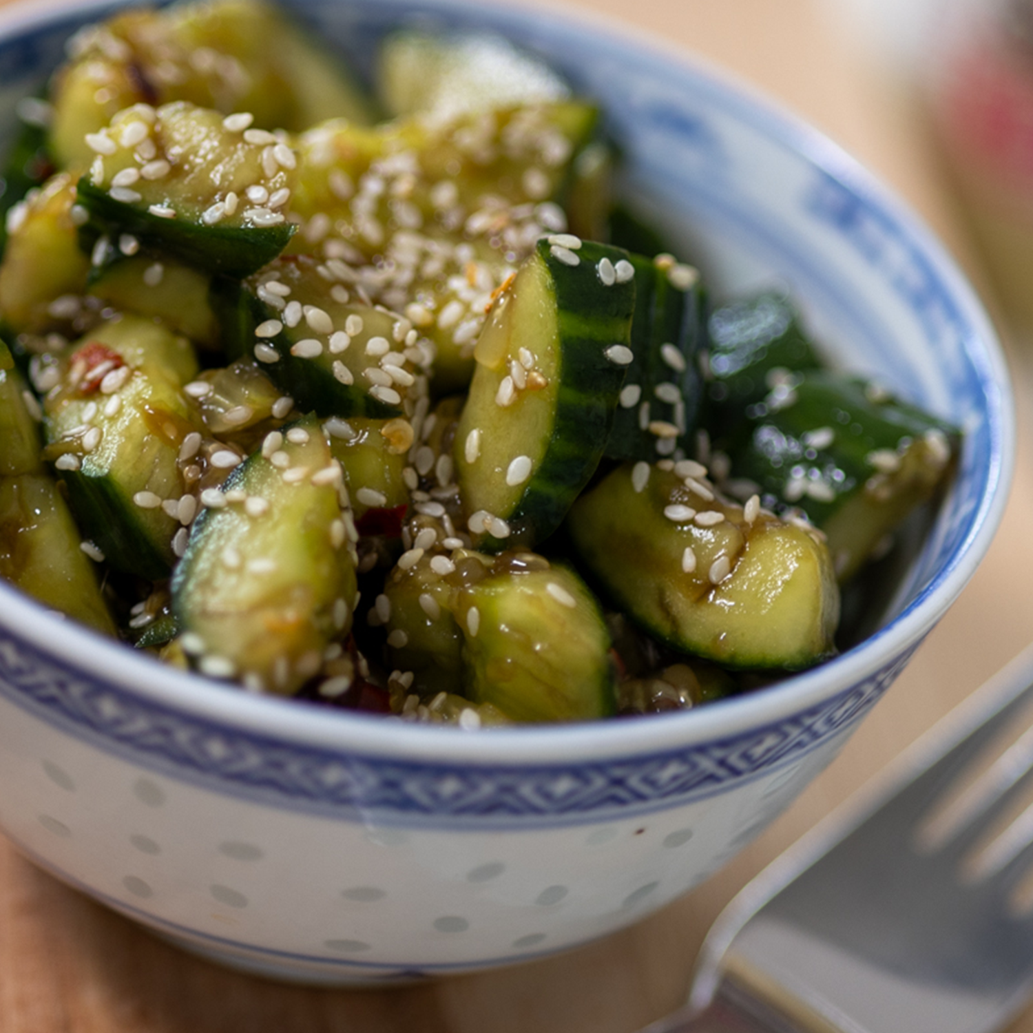 Gurkensalat mit Ginger-Dressing