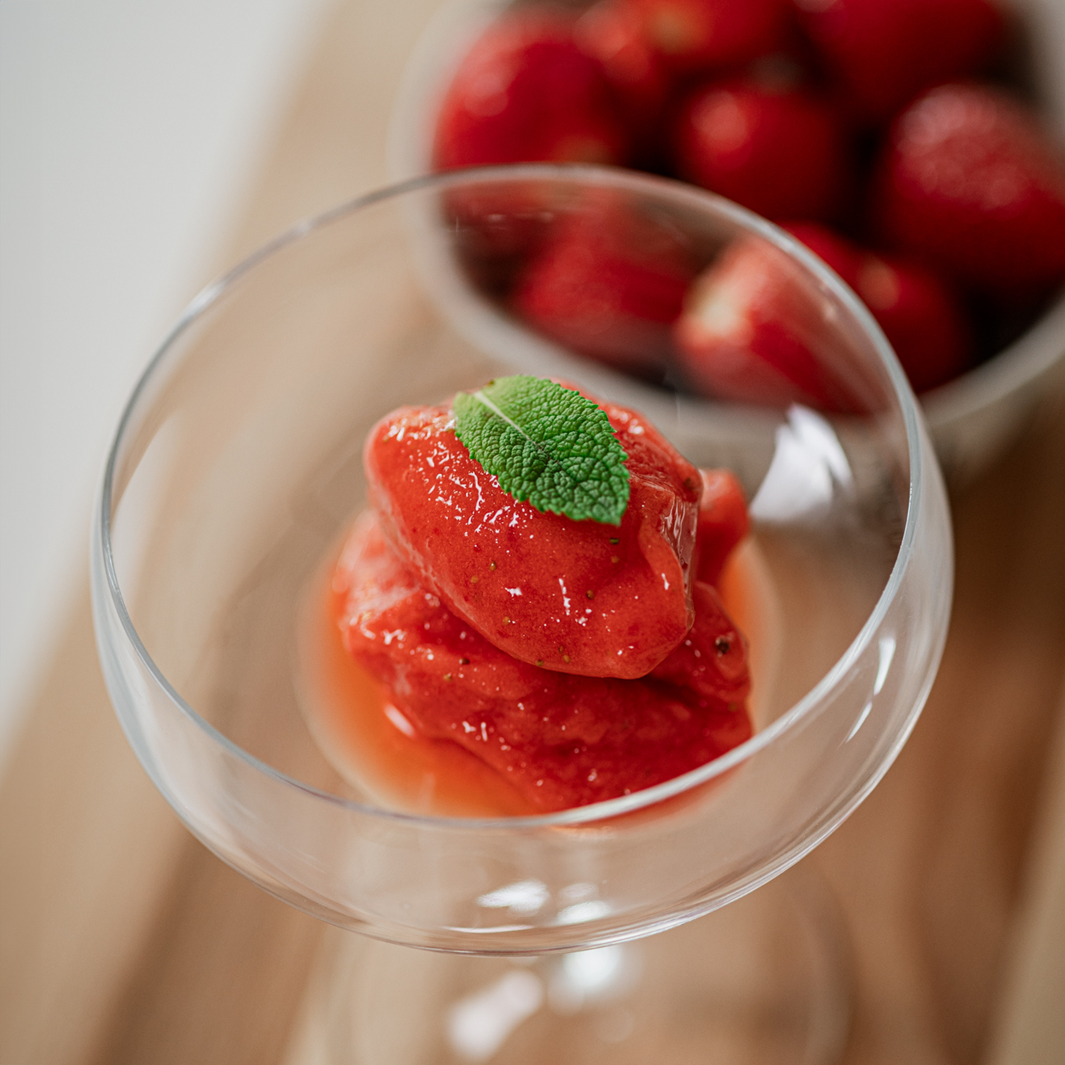 Ingwer-Erdbeer-Sorbet