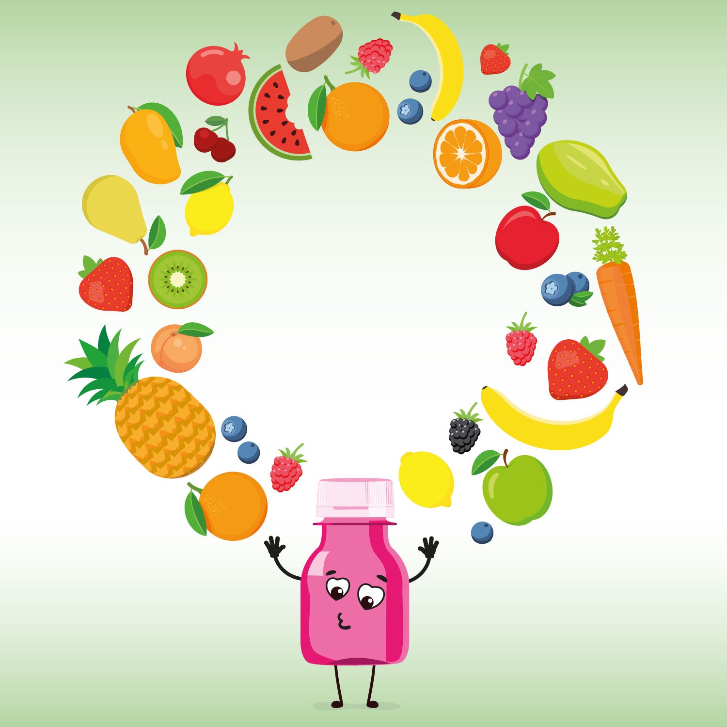 sluups 100% frische Zutaten für Säfte, Shots und Smoothies