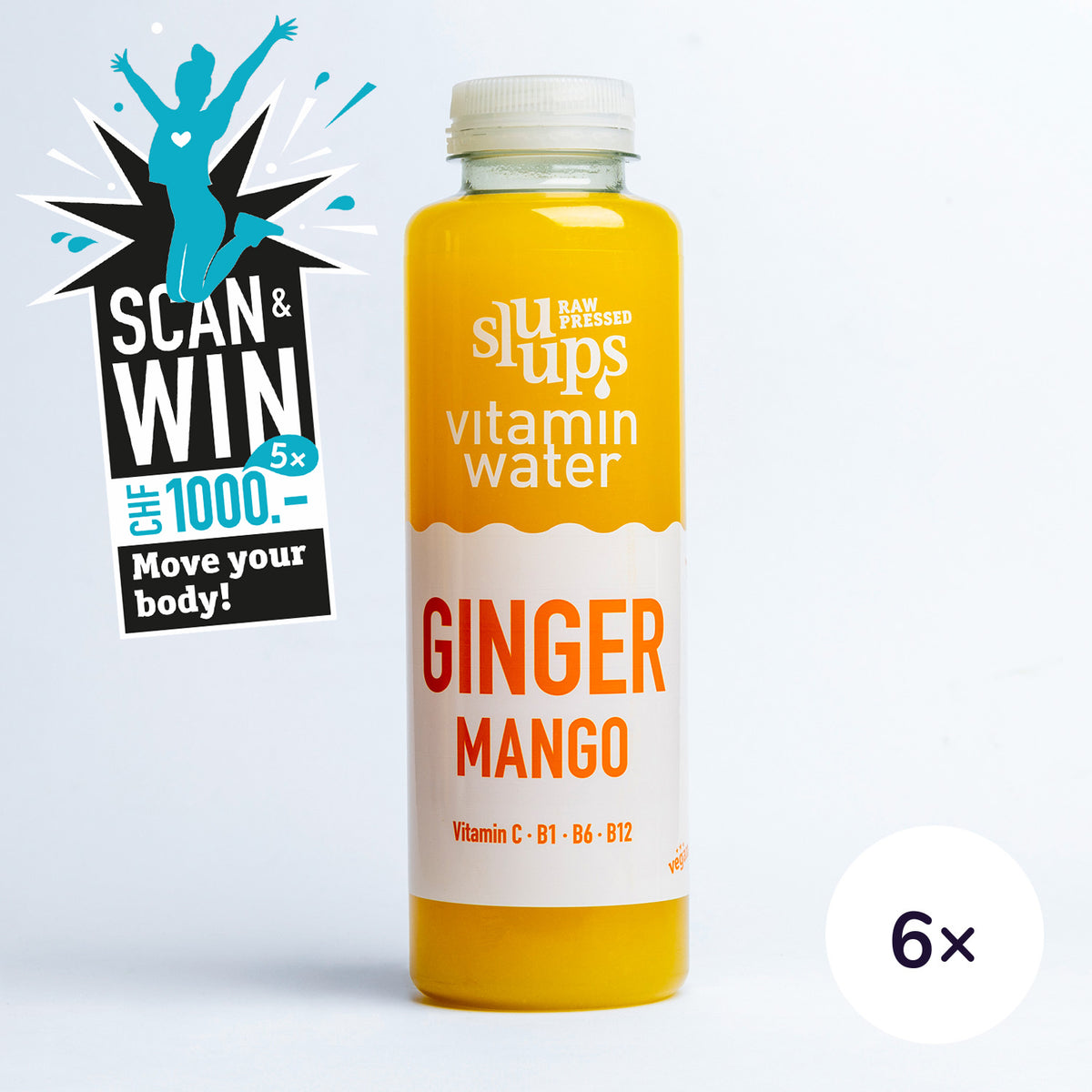sluups Vitamin Water Ginger Mango